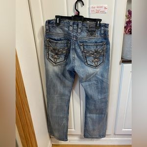 Rock Revival men’s size 33 “Rigny” relaxed straight leg jeans